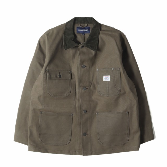 DESCENDANT ディセンダント ジャケット サイズ:2 20AW コットンダック チョアジャケット カバーオール MFG CHORE JACKET オリーブドラブ