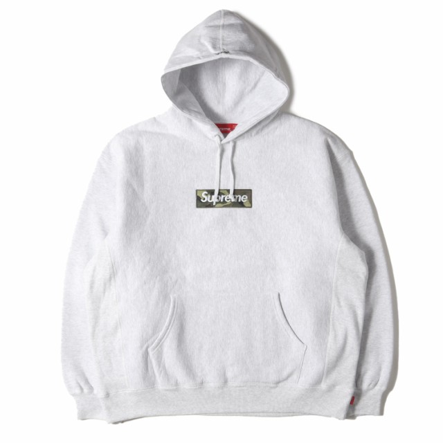 Supreme シュプリーム パーカー サイズ:XL 23AW カモフラージュ ボックスロゴ スウェットパーカー Box Logo Hooded Sweatshirt アッシュ