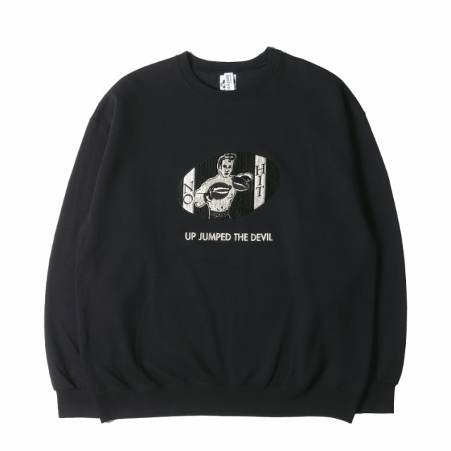 WACKO MARIA ワコマリア スウェット サイズ:XL 23AW RICK WINNER ボクサー刺繍 クルーネック スウェットシャツ CREW NECK SWEAT SHIRT ブラック 黒 トップス トレーナー【メンズ】【K4196】