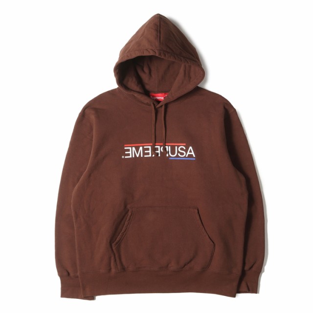 Supreme シュプリーム パーカー サイズ:M 21AW USAロゴ スウェットパーカー USA Hooded Sweatshirt ダークブラウン トップス フーディー