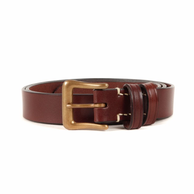 WAREHOUSE ウエアハウス サイズ:38 スリム レザー ベルト 6041 SLIM BELT ブラウン ファッション アイテム 小物【メンズ】【中古】【美品