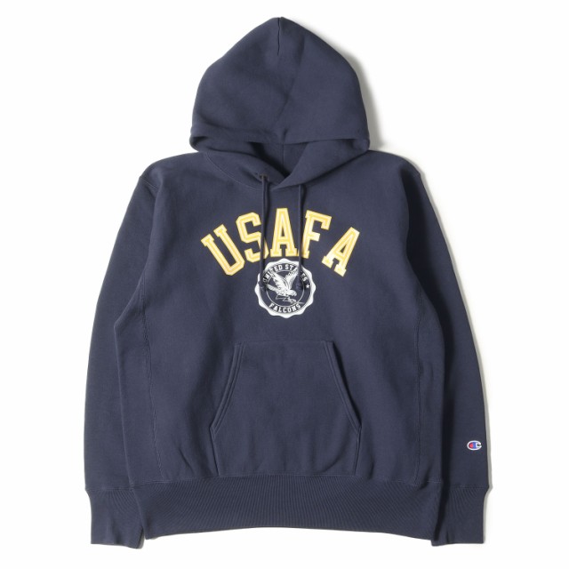 Champion チャンピオン パーカー サイズ:XL 23AW 単色タグ復刻モデル USAFA リバースウィーブ スウェットパーカー ダークネイビー 紺 ト