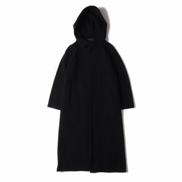 Yohji Yamamoto(Ys) ヨウジヤマモト コート サイズ:4 ウール カシミア フーデッド ロング コート YN-C11-193 ワイズ ブラック 黒 日本製