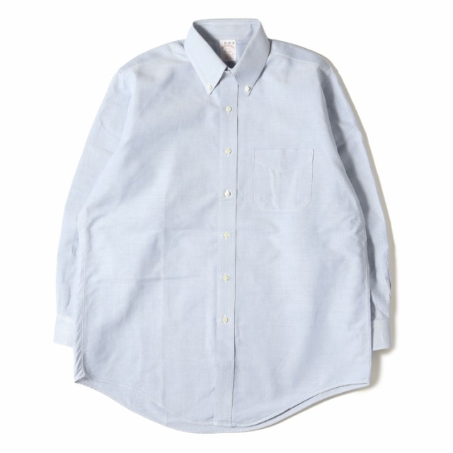 BROOKS BROTHERS ブルックスブラザーズ シャツ サイズ:16(32) 90s オックスフォード ボタンダウン ドレスシャツ ブルー USA製 トップス カジュアルシャツ 長袖【メンズ】【中古】【K4221】