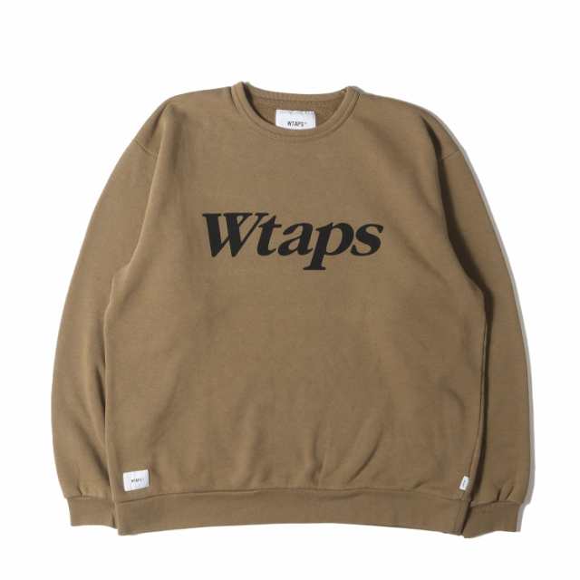 WTAPS ダブルタップス スウェット サイズ:L ブランドロゴ クルーネック スウェットシャツ ACADEMY SWEATER オリーブドラブ トップス トレ