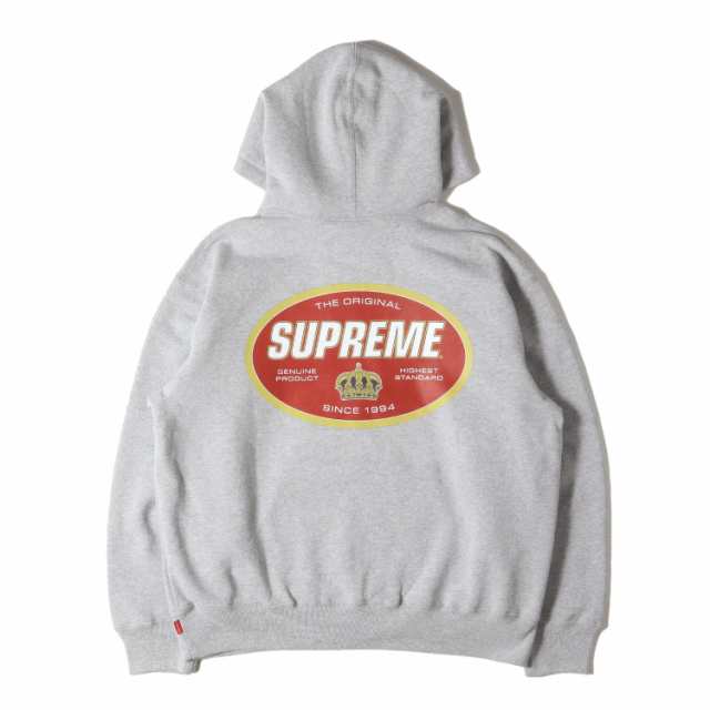 Supreme シュプリーム パーカー サイズ:S 23AW クラウンロゴ スウェットパーカー Crown Hooded Sweatshirt ヘザーグレー トップス フーデ