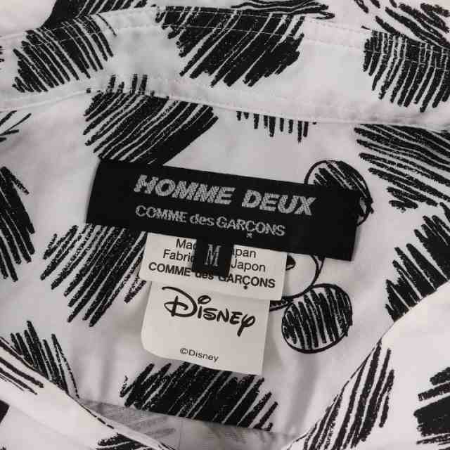 COMME des GARCONS HOMME DEUX コムデギャルソン オムドゥ シャツ サイズ:M 22SS Disney MICKEY ペンシル プリント 切替 ローン ドレスシ