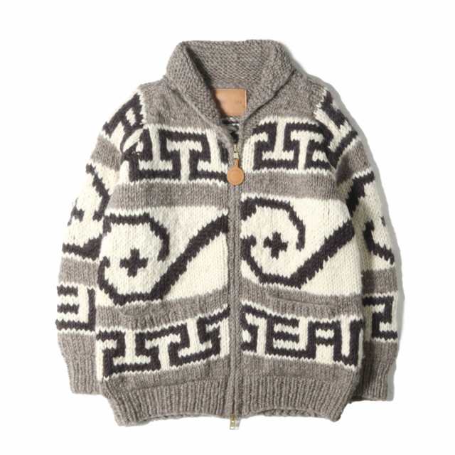 WIND AND SEA ウィンダンシー カウチン サイズ:L 22AW ウールニット カウチン セーター Cowichan sweater ブラウン オフホワイト トップ