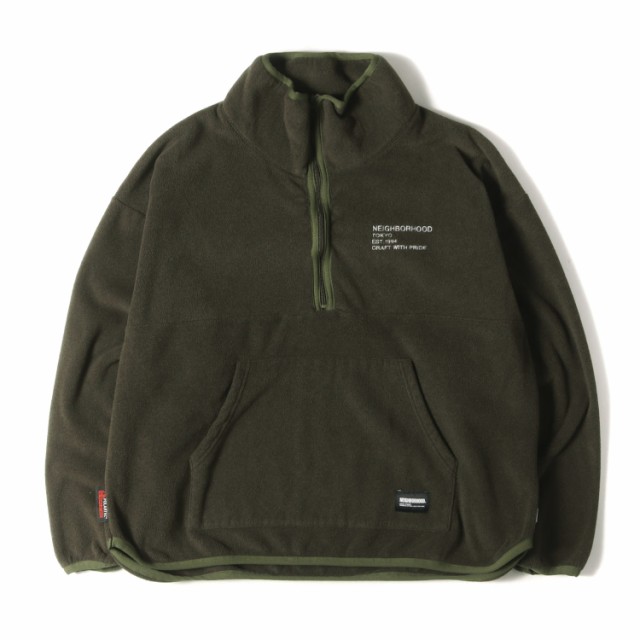 NEIGHBORHOOD ネイバーフッド ジャケット サイズ:L 23AW ハーフジップ ポーラテックフリース (FLEECE HALF ZIP SHIRT LS) オリーブドラブ