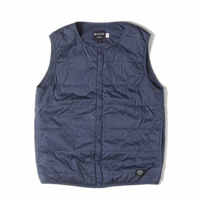 snow peak スノーピーク ベスト サイズ:M relume JOURNAL STANDARD 別注 ノーカラー パテッド ベスト (FLEXIBLE INSULATED VEST) ネイビ