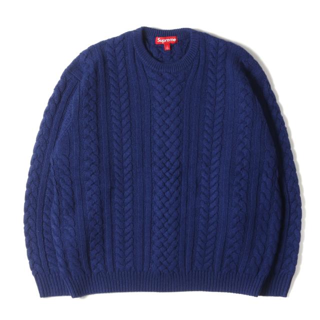 美品 Supreme シュプリーム ニット セーター デカロゴ メンズ (M) Supreme シュプリーム 23SS Quilt Stitch Sweater キルトステッチ