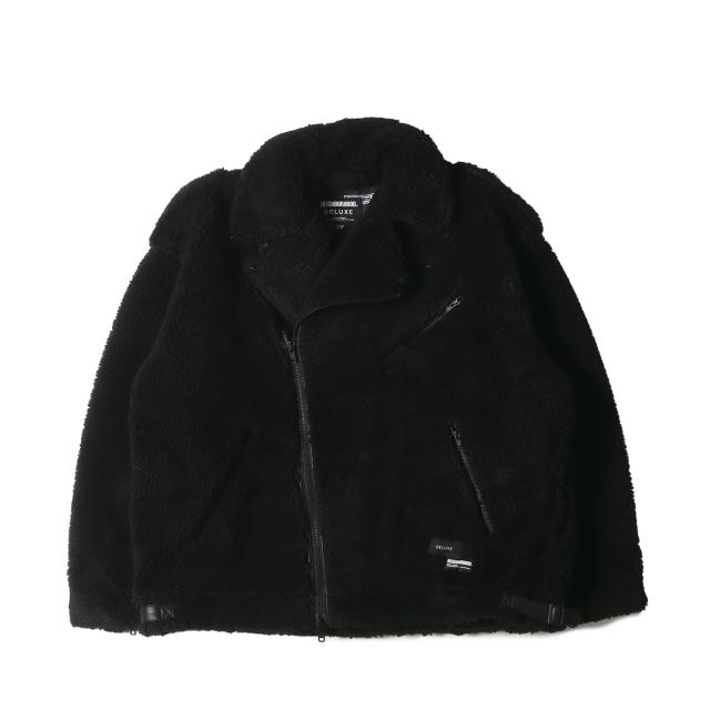 NEIGHBORHOOD ネイバーフッド ジャケット サイズ:XL 23AW DELUXE フリースボア ダブル ライダースジャケット ブラック 黒 アウター ブルゾン 上着【メンズ】【中古】【美品】【K4254】