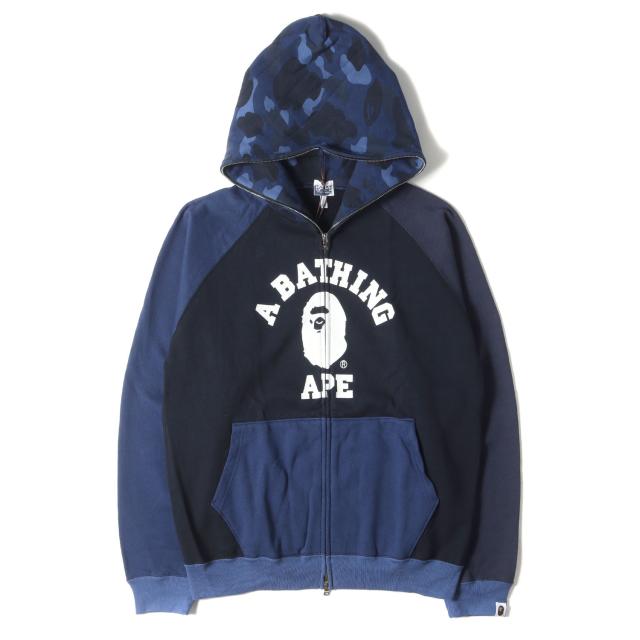 エイプBAPE トレーナー ネイビー L
