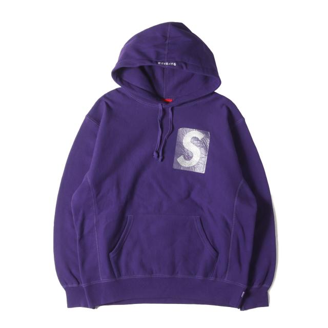 Supreme パープル パーカー M Supreme パープル パーカー Sロゴ