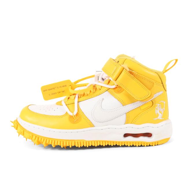 OFF-WHITE オフホワイト サイズ:25.5cm NIKE AIR FORCE 1 MID SP LTHR VARSITY MAIZE (DR0500-101) ナイキ エアフォース1 ミッド レザー ホワイト バーシティーメイズ US7.5 ミドルカット スニーカー シューズ 靴 コラボ【メンズ】【K4278】の通販は 16,940円
