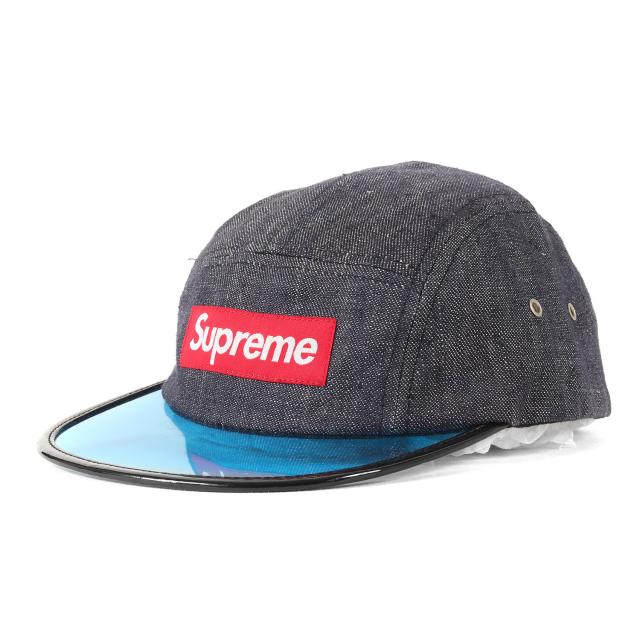 シュプリーム キャンプキャップ ボックスロゴ　インディゴ Supreme シュプリーム キャップ クリアバイザー ボックスロゴ