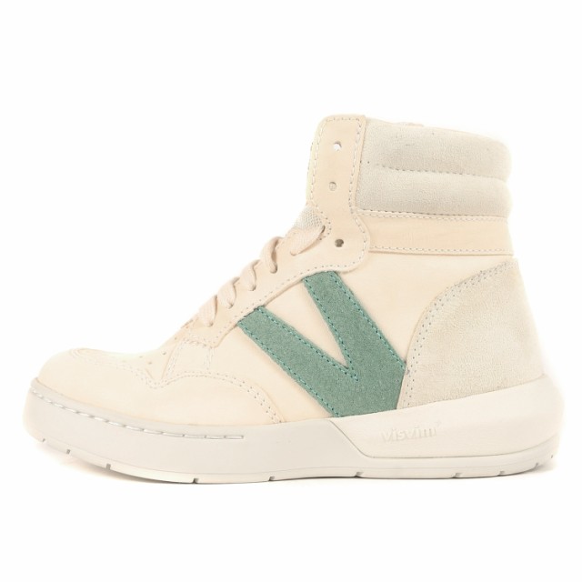 visvim ビズビム サイズ:WMNS W6(23.5-24.5cm) 22SS WMV CHAMBERLAIN HI W / レザー ハイカット スニーカー オフホワイト ライトグリーン 白緑 シューズ 靴 ブランド 【レディース】【K3869】の通販は