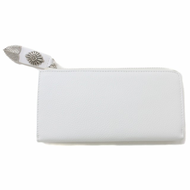 ear PAPILLONNER イア パピヨネ 財布 長財布 ロングウォレット ホワイト 白 L字ファスナー コンチョ レザー 牛革 23春夏 おしゃれ シンプル 無地 きれいめ 大人女子 ブランド 上品 普段使い 本革 ベーシック【レディース】【中古】【美品】【K3811】の通販は長財布