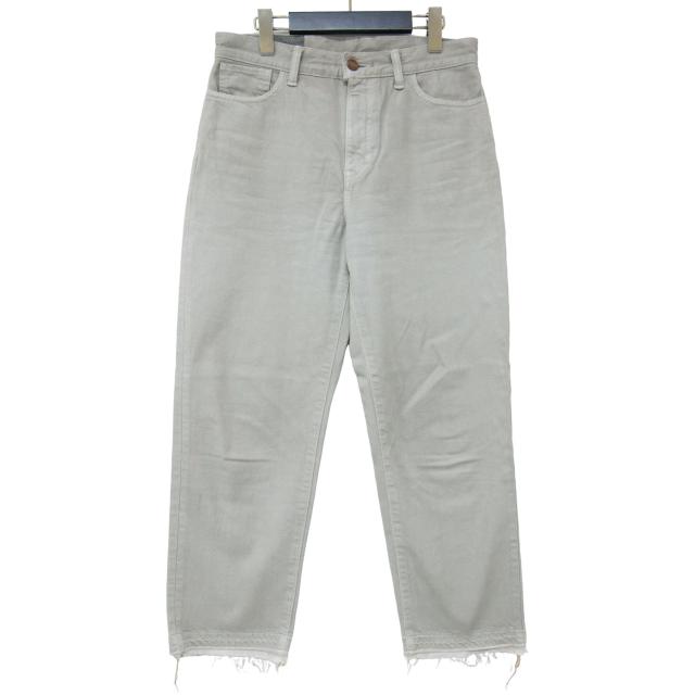 AUTHEN オーセン Spick&Span 別注 パンツ ベージュ サイズ:27(L) 24春夏 コーティング クロップド デニム パン / REGULAR TAPERED LEG カットオフ コットン ボトムス ジーンズ ジーパン【レディース】【中古】【K4293】