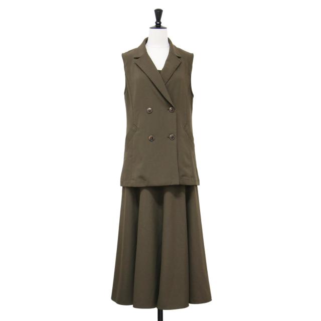 And Couture アンドクチュール ワンピース カーキ サイズ:38(M And Couture アンドクチュール ワンピース カーキ サイズ:38(M