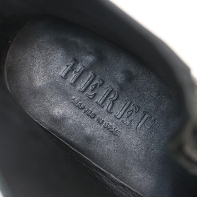 HEREU へリュー ブラック 黒 サイズ:38(25.0cm) Mallera ジップアップ レザー ショート ブーツ / マレラ フロントファスナー スクエアトゥ スペイン製 シューズ 靴【レディース】【中古】【K4300】