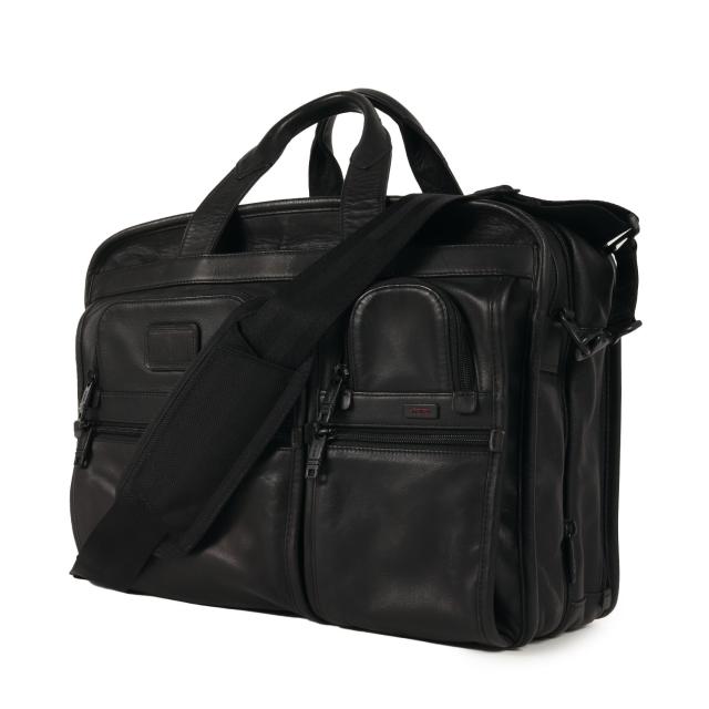 TUMI トゥミ 2WAY エクスパンダブル オーガナイザー ラップトップ レザー ブリーフケース (96160DH) ブラック 黒 ブランド カバン【メンズ】【中古】【K4305】の通販は