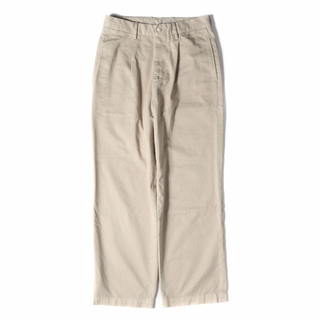 RICCARDO METHA リカルド メッサ パンツ サイズ:44 22SS 製品染め ワンタック ワイドストレート チノ スラックス パンツ RM221DT14011 ボトムス ズボン トラウザーズ ベージュ イタリア製 【メンズ】【中古】【K3902】の通販は