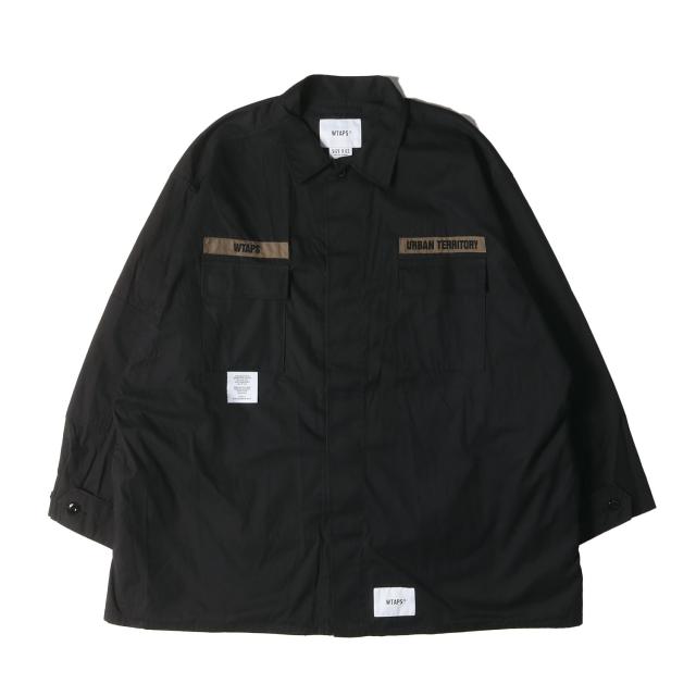 WTAPS ダブルタップス ジャケット サイズ:M 20AW オーバーサイズ ミリタリー シャツジャケット (GUARDIAN / JACKET) ブラック 黒 アウター ブルゾン 上着【メンズ】【中古】【K4310】の通販は