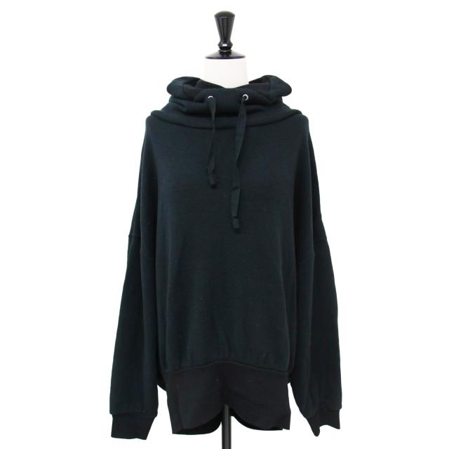 COGTHEBIGSMOKE コグザビックスモーク パーカー ブラック 黒 サイズ:FREE タックスリーブ スウェットフーディー / スウェット プルオーバー ボリュームスリーブ オーバーサイズ トップス 日本製【レディース】【中古】【K4314】