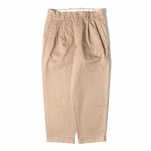 Scye サイ パンツ サイズ:36 24SS サンホアキン コットン テーパード プリーツ トラウザー パンツ (San Joaquin Cotton Tapered Pleated Trousers) ベージュ ボトムス ズボン【メンズ】【中古】【K4323】の通販は