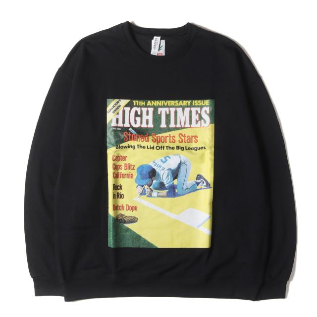 WACKO MARIA ワコマリア スウェット サイズ:XL 24SS HIGH TIMES クルーネック スウェットシャツ (CREW NECK SWEAT SHIRT TYPE-2) ブラック 黒 トップス トレーナー コラボ【メンズ】【K4322】の通販は