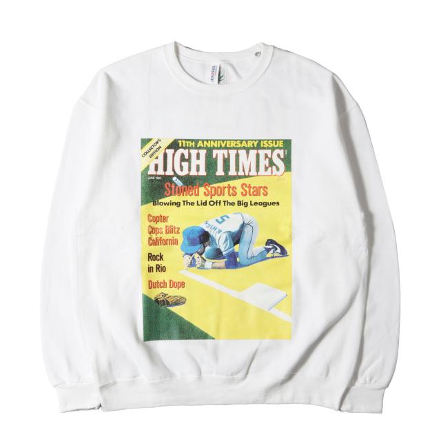 WACKO MARIA ワコマリア スウェット サイズ:L / 24SS HIGH TIMES クルーネック スウェットシャツ (CREW NECK SWEAT SHIRT TYPE-2) / ホワイト 白 / トップス トレーナー コラボ【メンズ】【K4327】の通販は