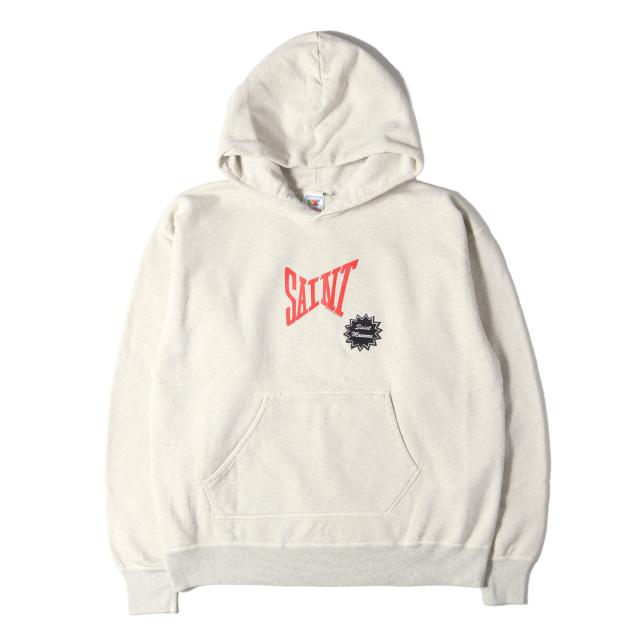 SAINT MICHAEL セントマイケル パーカー サイズ:XL / 24SS ブランドロゴ スウェット パーカー (HOODIE / SAINT) / グレー / トップス フーディー プルオーバー【メンズ】【K4330】の通販は 41,140円