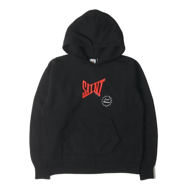 SAINT MICHAEL セントマイケル パーカー サイズ:L / 24SS ブランドロゴ スウェット パーカー (HOODIE / SAINT) / ブラック 黒 / トップス フーディー プルオーバー【メンズ】【K4330】の通販は 41,140円