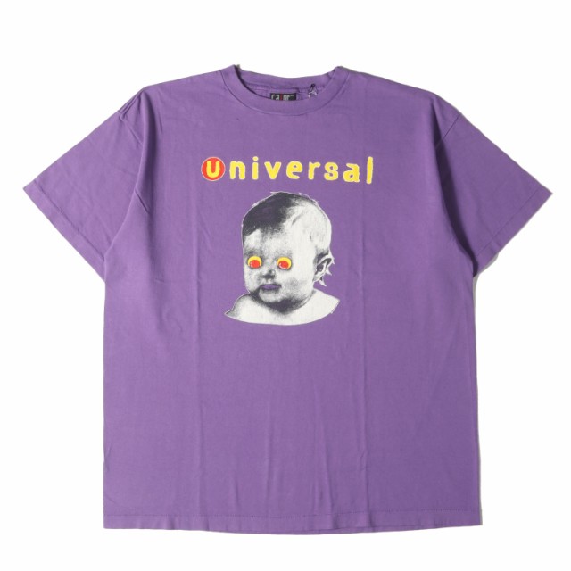 SAINT MICHAEL セントマイケル Tシャツ サイズ:XL / 24SS ヴィンテージ加工 グラフィック クルーネック Tシャツ (SS TEE / UNIVERSAL) / パープル / トップス カットソー 半袖【メンズ】【K4331】