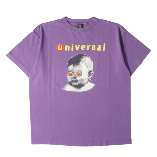 SAINT MICHAEL セントマイケル Tシャツ サイズ:L / 24SS ヴィンテージ加工 グラフィック クルーネック Tシャツ (SS TEE / UNIVERSAL) / パープル / トップス カットソー 半袖【メンズ】【K4331】 SAINT MICHAEL セントマイケル Tシャツ サイズ:L / 24SS ヴィンテージ