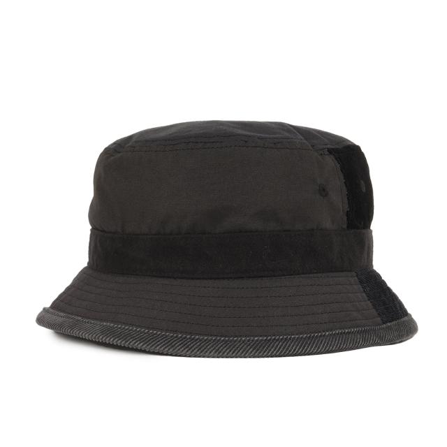 NEIGHBORHOOD ネイバーフッド ハット サイズ:M / 21AW パッチワーク バケットハット (BUCKET . PW / CE-HAT) / ブラック ネイビー 黒紺 / 帽子 ファッション 小物【メンズ】【中古】【美品】【K4331】の通販は