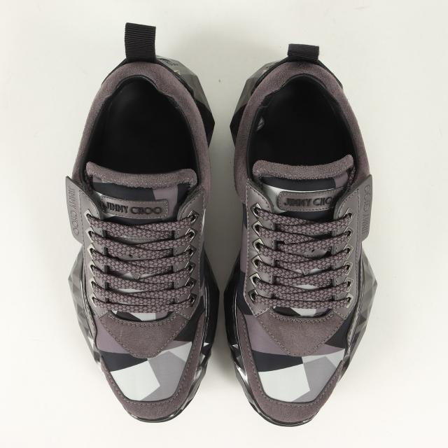 JIMMY CHOO ジミーチュウ サイズ:39(24.0cm) / ダイヤモンド デザイン スニーカー (DIAMOND / M) / グレー系 / ローカット シューズ 靴【メンズ】【K4331】