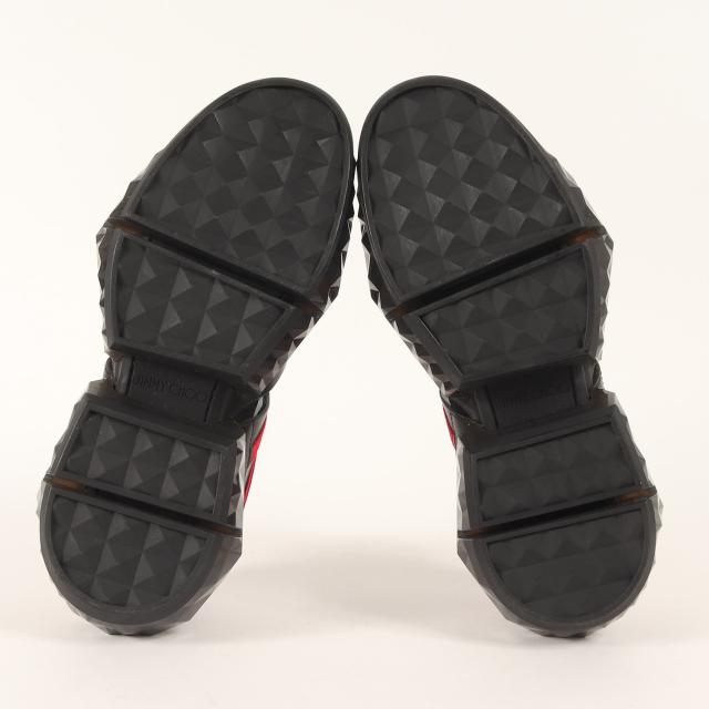 JIMMY CHOO ジミーチュウ サイズ:39(24.0cm) / ダイヤモンド トレイル スニーカー (DIAMOND TRAIL / F) / ブラック レッド 黒赤 / ローカット シューズ 靴【メンズ】【中古】【美品】【K4331】