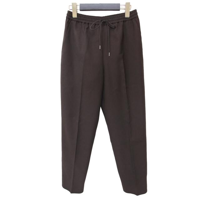 BEAUTY&YOUTH ビューティアンドユース パンツ ダークブラウン サイズ:XS / 23秋冬 カルゼ ドロースト テーパード パンツ / ウエストゴム センタープレス / ボトムス ズボン【レディース】【中古】【K4337】の通販は