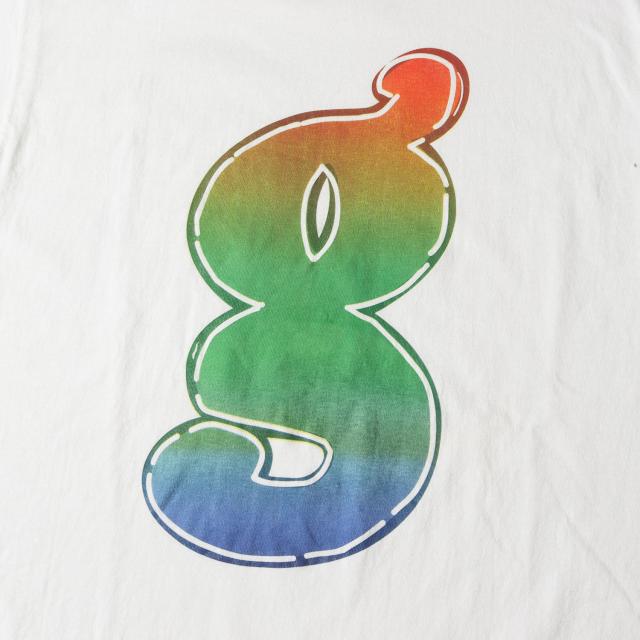 GOOD ENOUGH グッドイナフ Tシャツ サイズ:M / 90s グラデーション グラムgロゴ クルーネック Tシャツ (1998年モデル / ONEITAボディ) / ホワイト 白 / トップス カットソー 半袖 / アーカイブ【メンズ】【中古】【K4338】_3