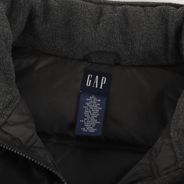 GAP ギャップ ジャケット サイズ:L / 00s ナイロン フルジップ ダウンジャケット / ブラック 黒 / アウター ブルゾン 上着 / 00年代 ヴィンテージ 古着 【メンズ】【中古】【K4347】 GAP ギャップ ジャケット サイズ:L / 00s ナイロン フルジップ ダウン
