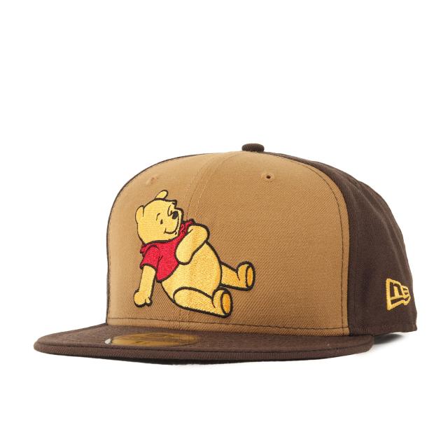 NEW ERA ニューエラ キャップ サイズ:7 3/4(61.5cm) / Disney くまのプーさん ベースボールキャップ / ブラウン / 帽子 コラボ 別注【メンズ】【中古】【K4349】