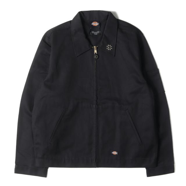 Dickies ディッキーズ ジャケット サイズ:L / HTC フラワースタッズ アイゼンハワー ワークジャケット (Eisenhower Jacket) / ブラック 黒 / アウター ブルゾン 上着 / コラボ【メンズ】【中古】【新品同様】【K4349】