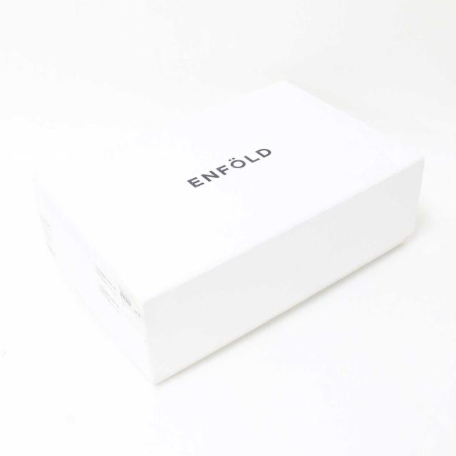 ENFOLD エンフォルド ブラック 黒 サイズ:36(22.5cm) / メリージェーン フラットシューズ / スクエアトゥ ベロア クロスストラップ / ブランド 靴 【レディース】【K4349】