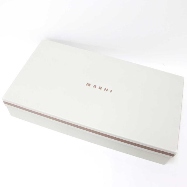 MARNI マルニ ブーツ ブラック 黒 サイズ:36(23.0m) / ウッドヒール オープントゥ ロング ブーツ / カウレザー プラットフォーム / イタリア製 / ブランド シューズ 靴【レディース】【中古】【K4351】