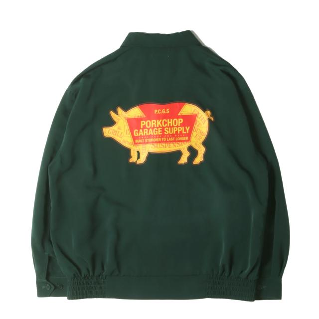 PORKCHOP GARAGE SUPPLY ポークチョップガレージサプライ ジャケット サイズ:L / 24SS ポーク グラフィック ワークジャケット (LOGO PORK LOOSE JKT) / グリーン / アウター ブルゾン 上着【メンズ】【中古】【K4352】の通販は
