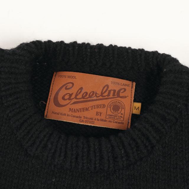 CALEE キャリー ニット サイズ:M / CANADIAN SWEATER ロゴワッペン ウールニット セーター / ブラック 黒 / カナダ製 / トップス プルオーバー【メンズ】【中古】【K4352】_2