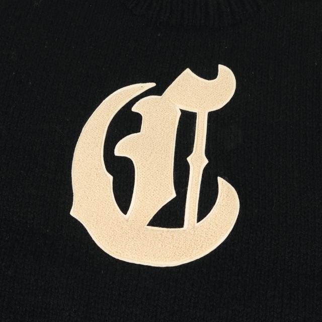 CALEE キャリー ニット サイズ:M / CANADIAN SWEATER ロゴワッペン ウールニット セーター / ブラック 黒 / カナダ製 / トップス プルオーバー【メンズ】【中古】【K4352】_3