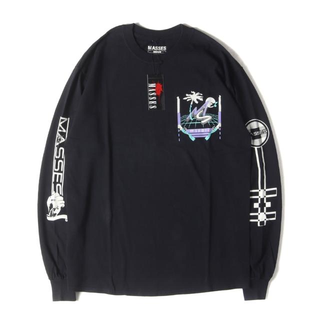 MASSES マシス Tシャツ サイズ:M / グラフィックプリント ロングスリーブ Tシャツ (T-SHIRT L/S W) / ブラック 黒 / トップス カットソー 長袖【メンズ】【K4354】の通販は 6,873円